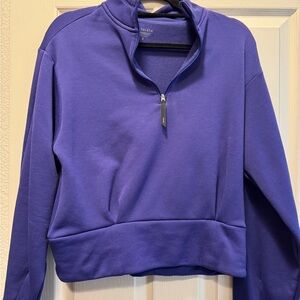 Athleta Women's Vibrant Blue Half-Zip Sweatshirt